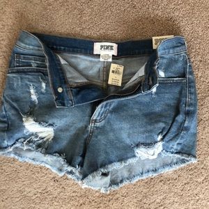 Pink high waisted shorts